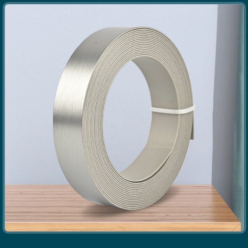 Metal Metallic Brushed Water Resistant Eco-Friendly Edge Banding for Furniture Accessories Silver Gold