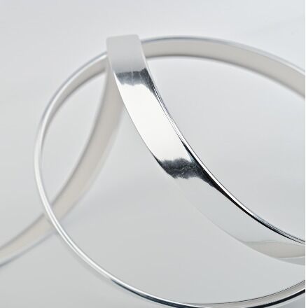 Waterproof Silver Brushed Metallic PVC Edge Banding - Flexible Decorative Trim for Kitchen & Wardrobe