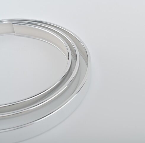 Waterproof Silver Brushed Metallic PVC Edge Banding - Flexible Decorative Trim for Kitchen & Wardrobe