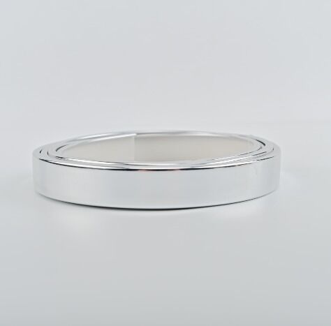 Waterproof Silver Brushed Metallic PVC Edge Banding - Flexible Decorative Trim for Kitchen & Wardrobe