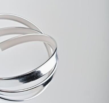 Waterproof Silver Brushed Metallic PVC Edge Banding - Flexible Decorative Trim for Kitchen & Wardrobe