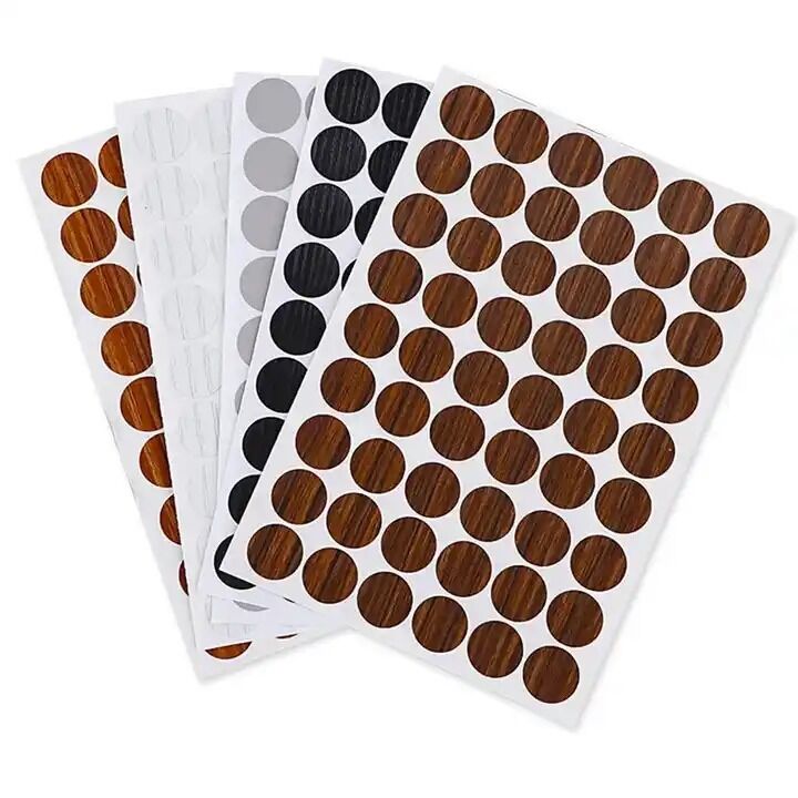 Supplier Furniture Accessories 21mm/12mm/15mm/30mm PVC Screw Hole Stickers Screw Cover Pvc