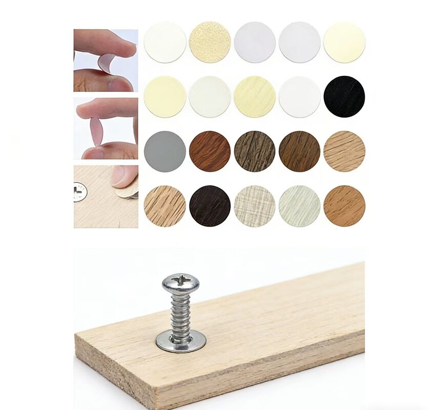 PVC Self Adhesive Screw Cover for Cabinet and Furniture with Customizable Color Options