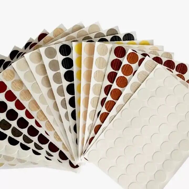 21mm/12mm/15mm/30mm PVC Screw Cover Matte Solid Color Customizable Furniture Hole Stickers