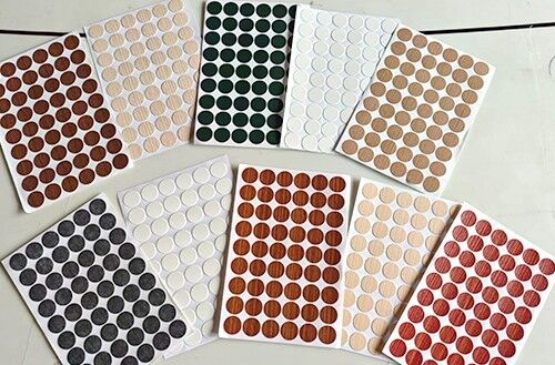 Colorful Self-Adhesive PVC Screw Hole Covers with Customizable Diameter from 12mm to 70mm