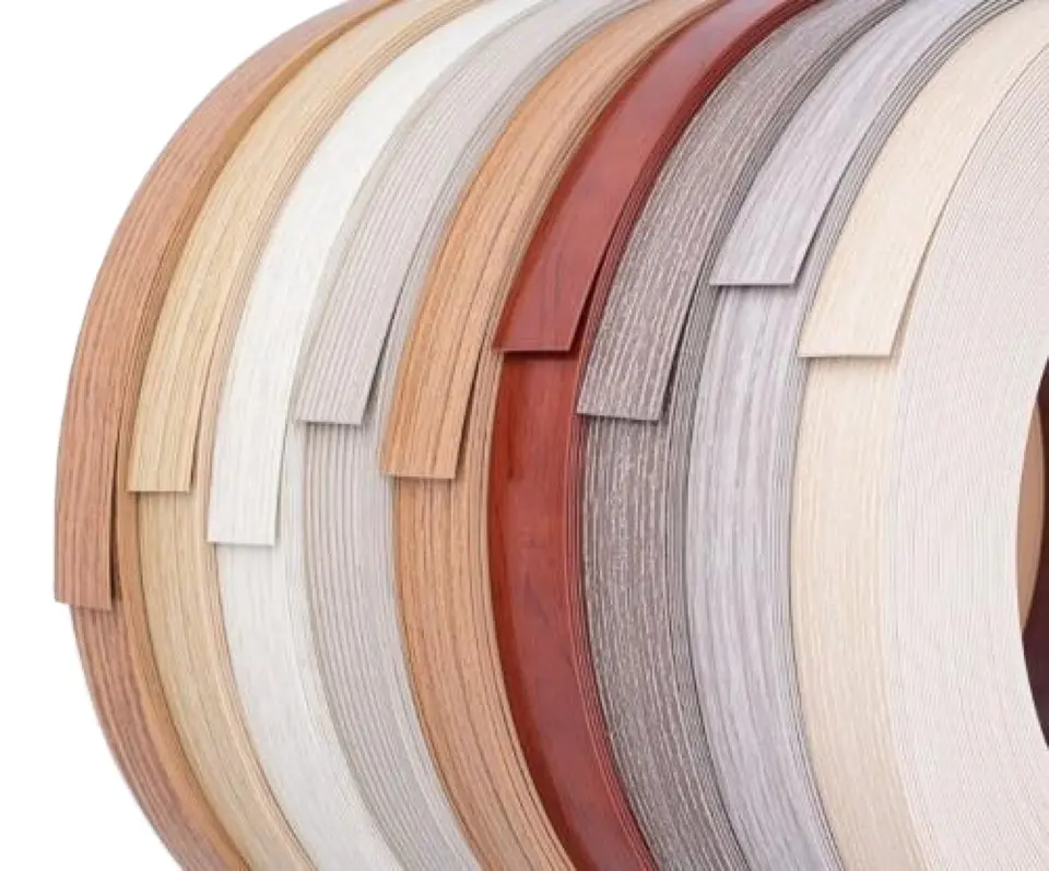 Environmentally Friendly PVC Edge Banding Tape Water Resistant High Glossy Surface Multipurpose Furniture Accessories