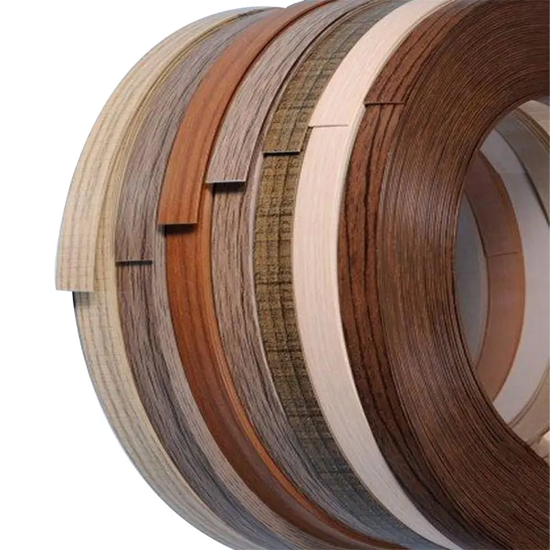 Furniture Decorations Accessories Pvc Edge Banding Solid and Wood Grain Pvc Edge Banding Tapes Plastic Table Edging Trim