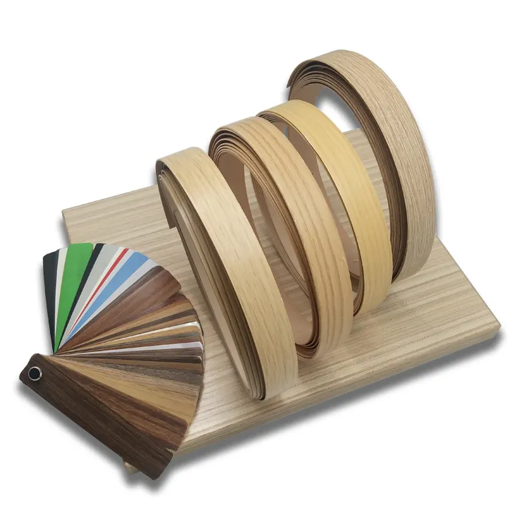 Flexible PVC Furniture Edge Band Various Texture Optional Anti Collision Waterproof Panel Sealing Edging Tape
