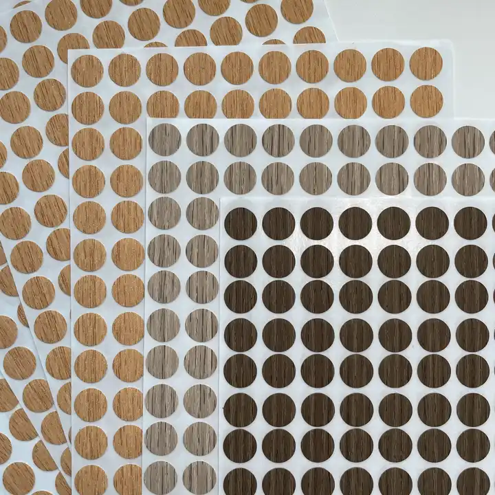 Wood Furniture Sticker for Screw Hole Cover Adhesive Plastic Pvc Screw Cover Caps for Furniture 21mm 12mm 15mm 30mm