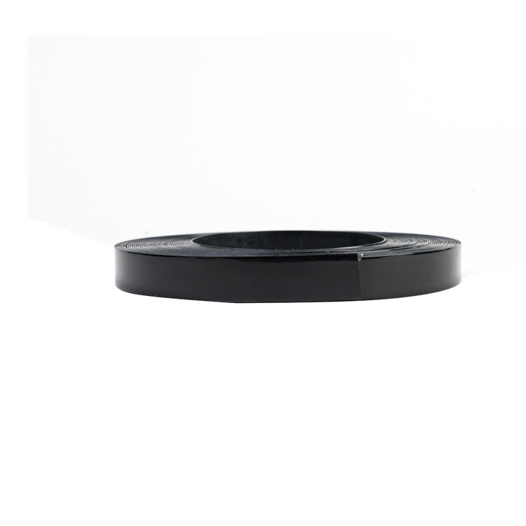 Bande de chant en PVC noir brillant personnalisée, imperméable et durable pour les chants de meubles et d'armoires, épaisseur de 0,4 mm à 3 mm