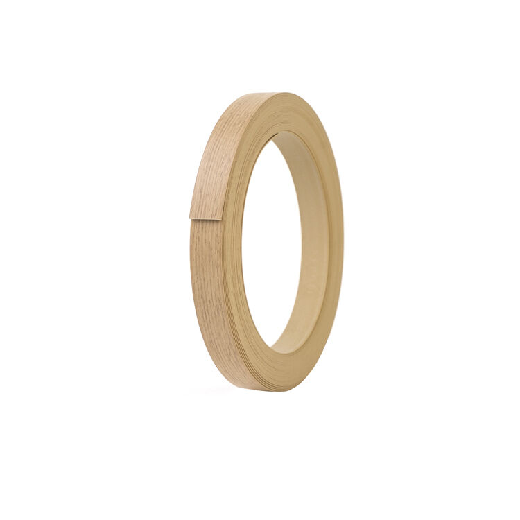 Bande de chant en PVC imitation grain de bois de chêne naturel pour meubles et armoires, finition de bord flexible