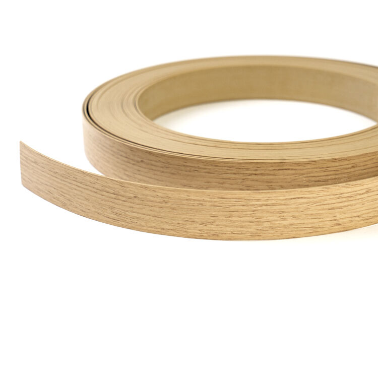 Bande de chant en PVC imitation grain de bois de chêne naturel pour meubles et armoires, finition de bord flexible