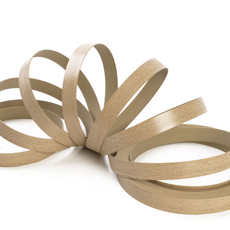 Bande de chant en PVC imitation grain de bois de chêne naturel pour meubles et armoires, finition de bord flexible
