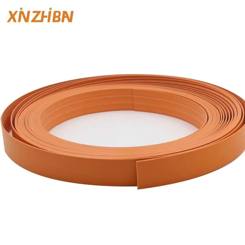 Ruban adhésif de bord en PVC en grain de cuir orange brûlé - étanche à l'eau Eco Friendly Largeur personnalisée 12 mm~620 mm pour les meubles