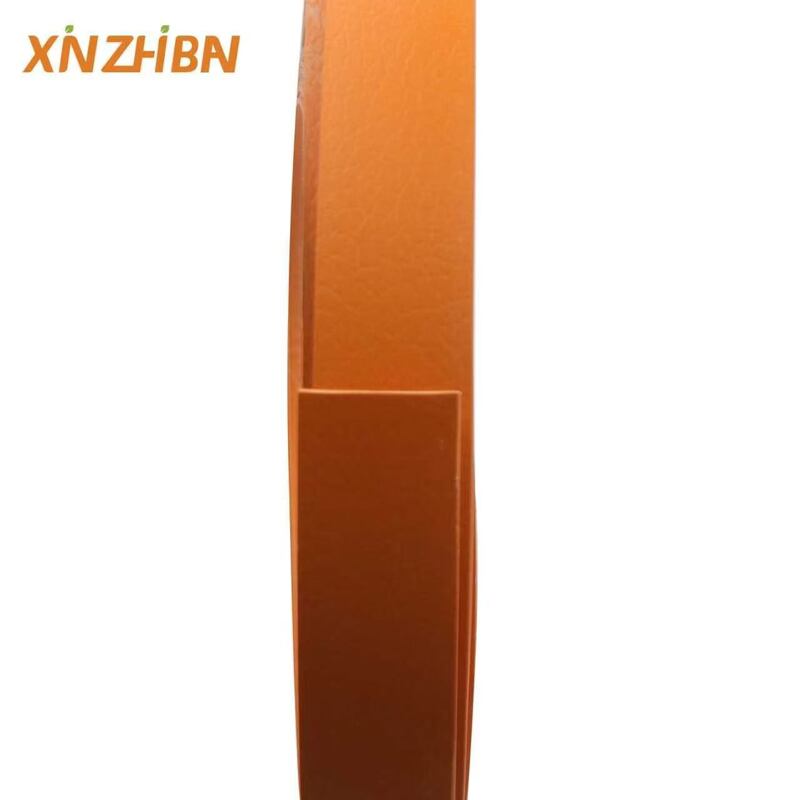 Ruban adhésif de bord en PVC en grain de cuir orange brûlé - étanche à l'eau Eco Friendly Largeur personnalisée 12 mm~620 mm pour les meubles