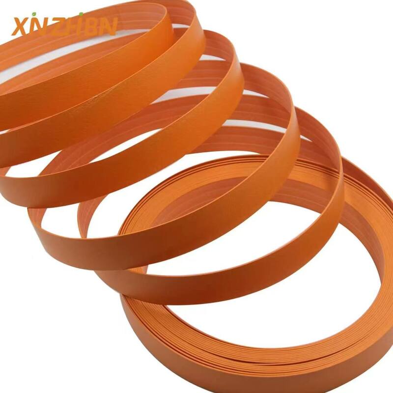 Ruban adhésif de bord en PVC en grain de cuir orange brûlé - étanche à l'eau Eco Friendly Largeur personnalisée 12 mm~620 mm pour les meubles