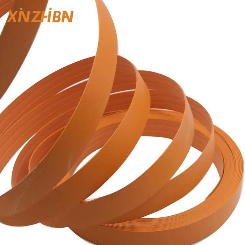 Ruban adhésif de bord en PVC en grain de cuir orange brûlé - étanche à l'eau Eco Friendly Largeur personnalisée 12 mm~620 mm pour les meubles