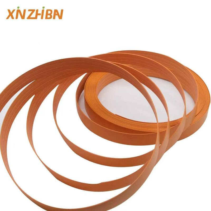 Ruban adhésif de bord en PVC en grain de cuir orange brûlé - étanche à l'eau Eco Friendly Largeur personnalisée 12 mm~620 mm pour les meubles