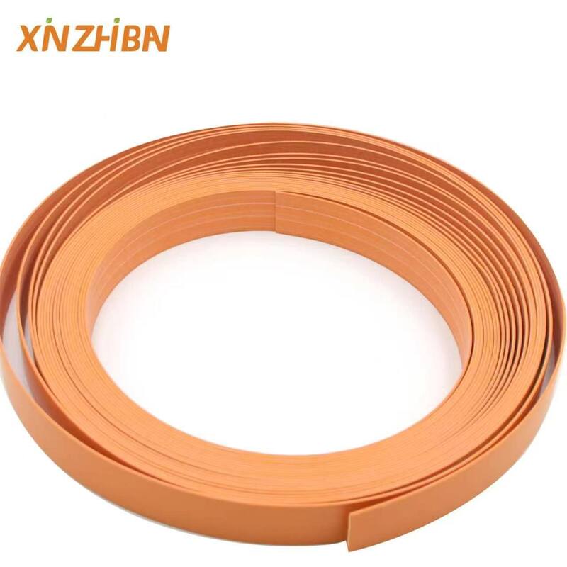 Ruban adhésif de bord en PVC en grain de cuir orange brûlé - étanche à l'eau Eco Friendly Largeur personnalisée 12 mm~620 mm pour les meubles