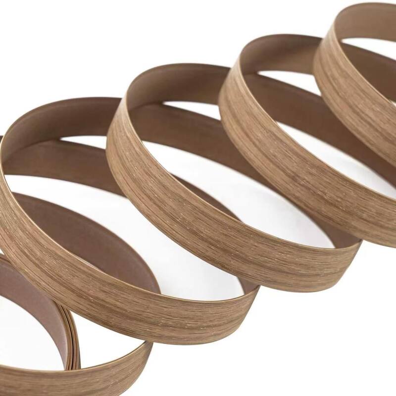 Ruban adhésif flexible en PVC avec une texture réaliste des grains de bois, écosystémique et étanche à l'eau, largeur personnalisée de 12 mm ~ 620 mm pour la finition des meubles