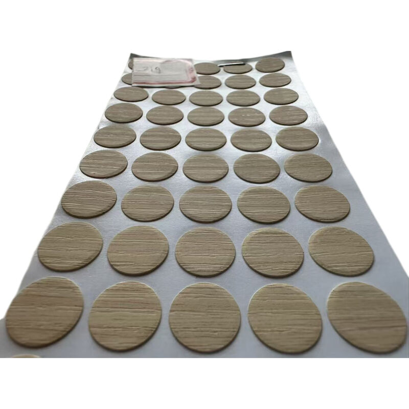 Customized Self-Adhesive Waterproof Eco Friendly PVC Screw Hole Cover Caps with Strong Backing and Seamless Wood Grain Matching