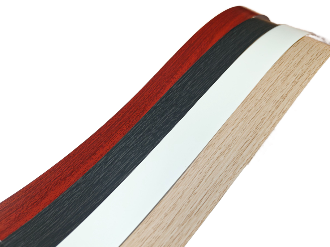 Wood Grain and Solid Color PVC Edge Banding Tape with Custom Width 12mm~620mm for Furniture Cabinet Finishing