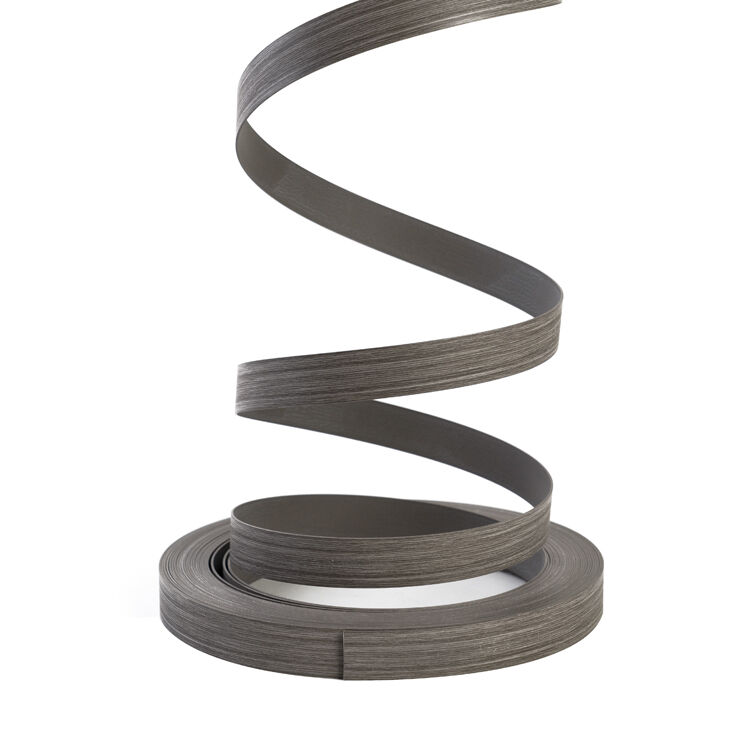 Grey Wood Grain PVC Edge Banding Waterproof Eco Friendly Edge Banding Tape with Custom Width 12mm~620mm for Furniture Cabinetry