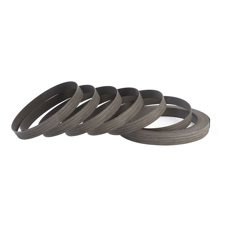 Grey Wood Grain PVC Edge Banding Waterproof Eco Friendly Edge Banding Tape with Custom Width 12mm~620mm for Furniture Cabinetry