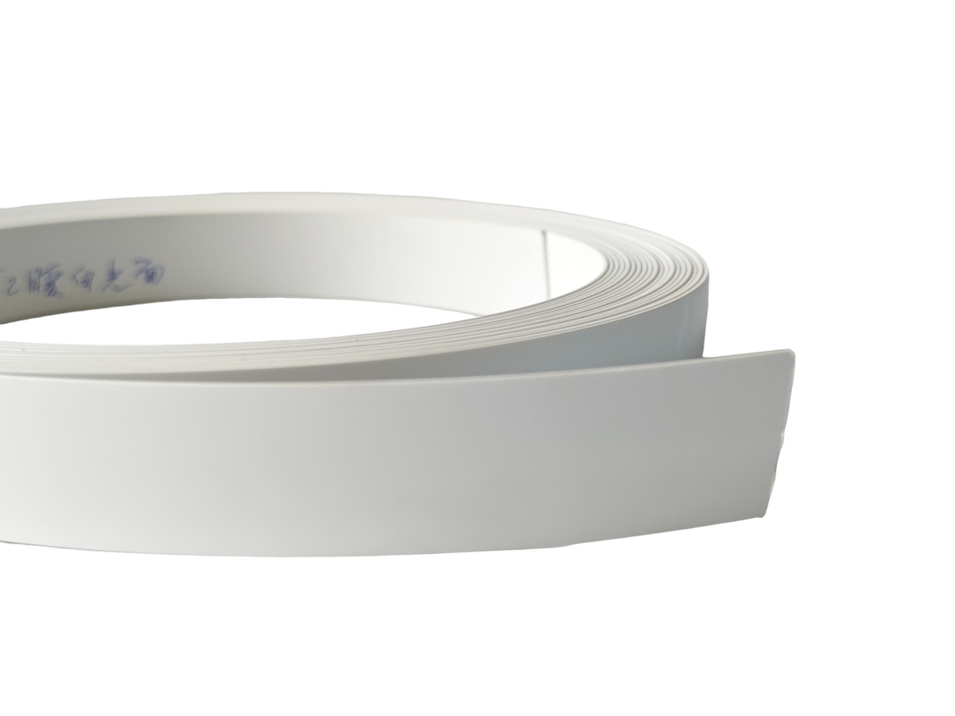 Warm White Matte Waterproof Eco Friendly PVC Edge Banding Tape with Custom Width 12mm~620mm for Cabinet Furniture