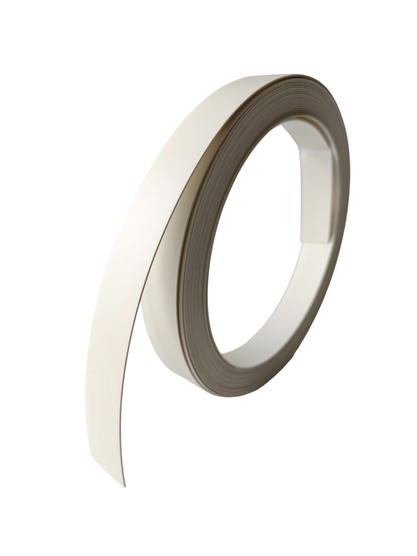 Warm White Matte Waterproof Eco Friendly PVC Edge Banding Tape with Custom Width 12mm~620mm for Cabinet Furniture